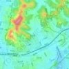 驛谷洞の地形図、標高、地勢