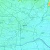館林市の地形図、標高、地勢