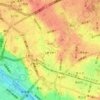 中町の地形図、標高、地勢