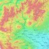 群馬県の地形図、標高、地勢