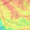 等々力八丁目の地形図、標高、地勢