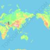 極東連邦管区の地形図、標高、地勢
