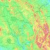 ウンブリア州の地形図、標高、地勢