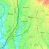 和泉中央南の地形図、標高、地勢