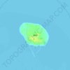 鳩間島の地形図、標高、地勢