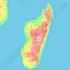 マダガスカルの地形図、標高、地勢