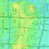 上町の地形図、標高、地勢