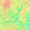 榕江县の地形図、標高、地勢