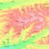 克山县の地形図、標高、地勢
