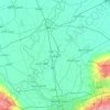 カリュービーヤ県の地形図、標高、地勢