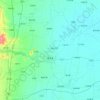 隆尧县の地形図、標高、地勢