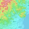 藤枝市の地形図、標高、地勢