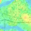 南外街道の地形図、標高、地勢