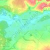 Вовчанськの地形図、標高、地勢