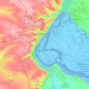 ヴォルゴクラードの地形図、標高、地勢