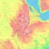 エチオピアの地形図、標高、地勢