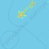 五島市の地形図、標高、地勢