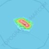 湯島の地形図、標高、地勢