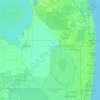 Palm Beach Countyの地形図、標高、地勢