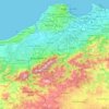 블리다の地形図、標高、地勢