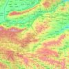 三門峡市の地形図、標高、地勢