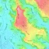桜ケ丘の地形図、標高、地勢