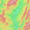 飯田市の地形図、標高、地勢
