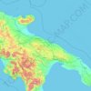 プッリャ州の地形図、標高、地勢