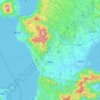 鹿屋市の地形図、標高、地勢