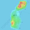 嵯峨ノ島の地形図、標高、地勢