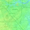 Pasadenaの地形図、標高、地勢