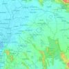 チャチューンサオ県の地形図、標高、地勢