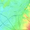 ラムパーンの地形図、標高、地勢