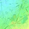 新田町の地形図、標高、地勢