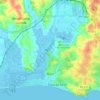 Alvorの地形図、標高、地勢