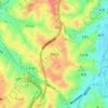 東永谷の地形図、標高、地勢