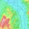 京田辺市の地形図、標高、地勢