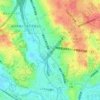 川和町の地形図、標高、地勢