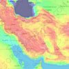 イランの地形図、標高、地勢