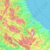 アブルッツォ州の地形図、標高、地勢