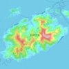 大崎下島の地形図、標高、地勢