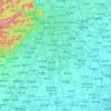 西城区の地形図、標高、地勢