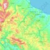 モリーゼ州の地形図、標高、地勢