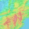 奈良県の地形図、標高、地勢