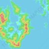 久賀島の地形図、標高、地勢