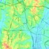 大府市の地形図、標高、地勢