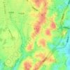 汲沢の地形図、標高、地勢
