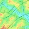 いぶき野の地形図、標高、地勢