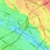 玉川の地形図、標高、地勢