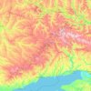 ドネツィク州の地形図、標高、地勢